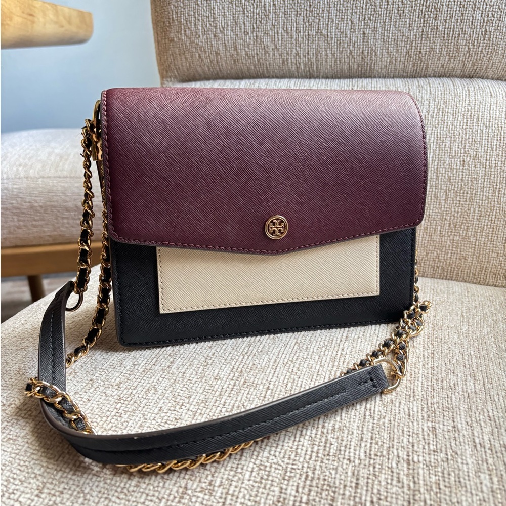 Tory Burch Robinson color block shoulder bag